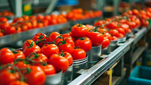 Tomaten in der Fabrikindustrie selektiver Schwerpunkt