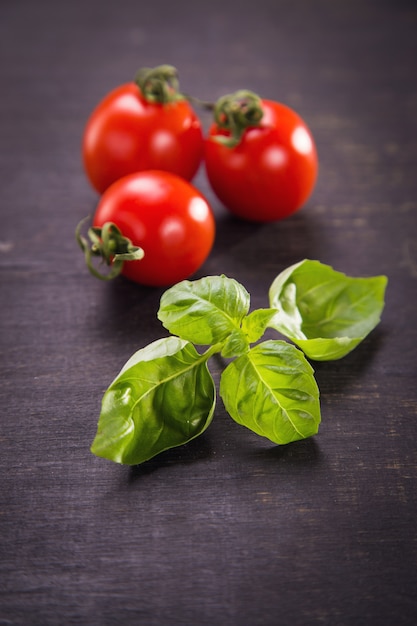 Tomaten mit Basilikum