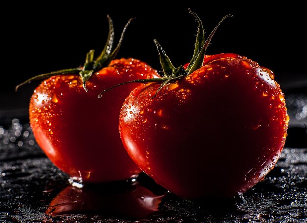 Tomaten mit Wassertropfen