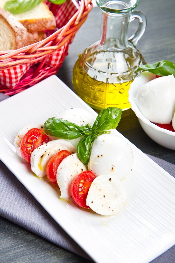 Foto tomaten und mozzarella