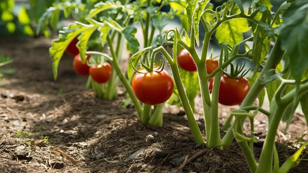 Tomatenbrüche in der Erde