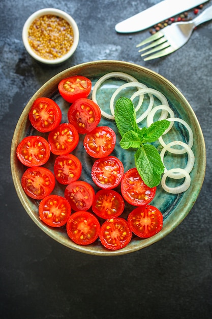 Foto tomatensalat gemüse