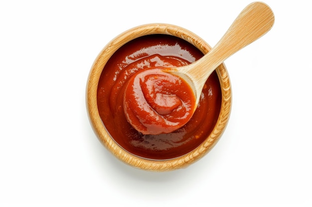 Tomatensauce in einer Holzschüssel