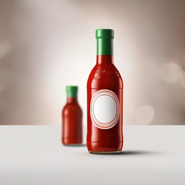 Foto tomatensauce-ketchup-generik-produktverpackung spottfoto