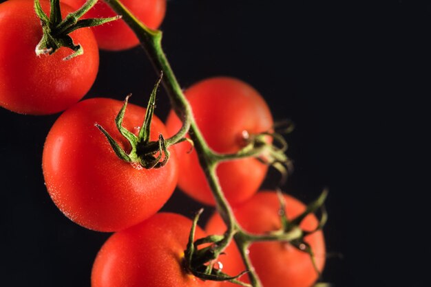 Tomates de cereja frescos maduros isolados