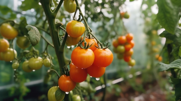 tomates frescos en la granja