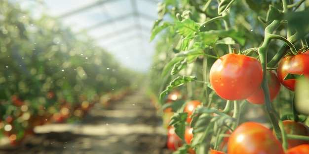 tomates en un invernadero IA generativa