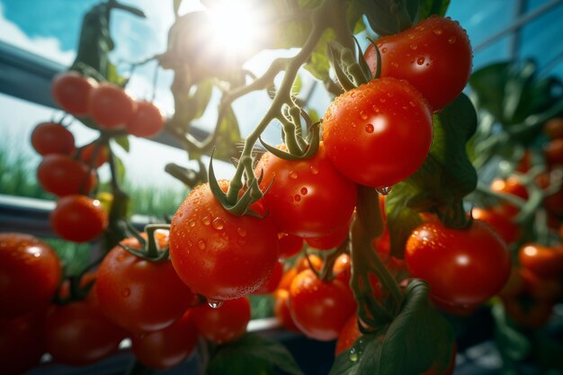 Tomates en el invernadero