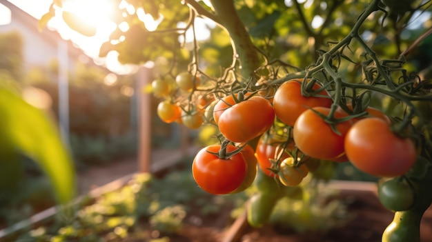 Tomates en el jardín