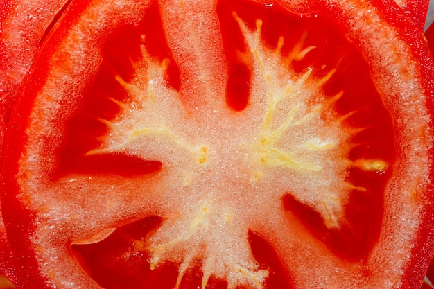 Tomates Macro Rodajas De Tomate Fondo Natural Con Rodajas De Tomate