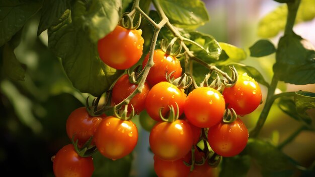 Tomates no jardim