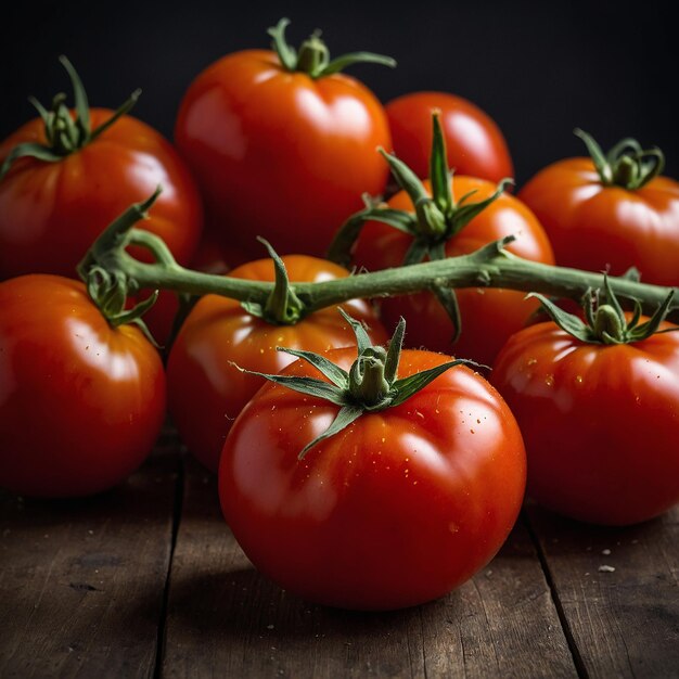 Foto tomates rojos frescos