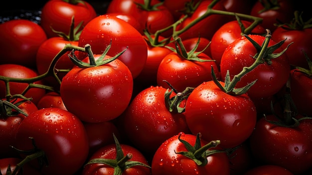 Tomates rojos Otras verduras saludables Imagen de fondo