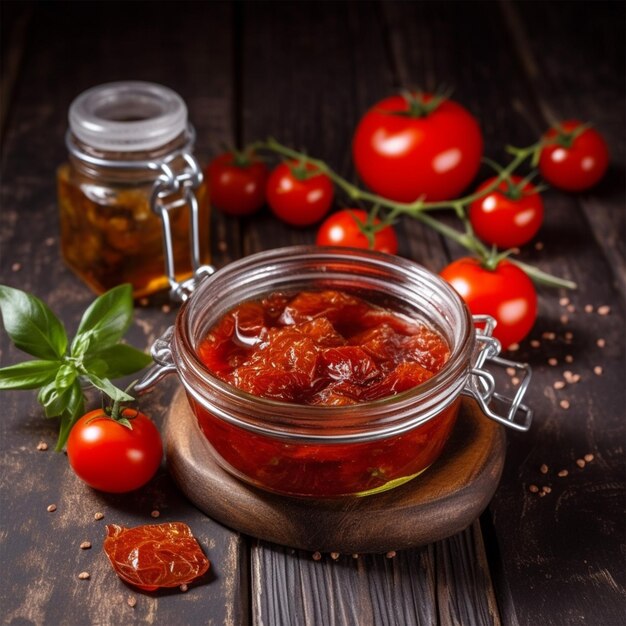 Tomates secos com azeite de oliva