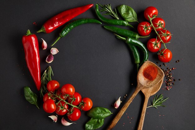 tomates vermelhos de cereja planos