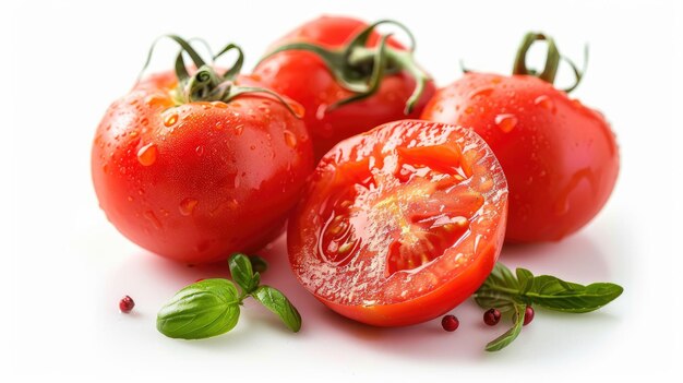 Tomates vermelhos isolados IA generativa