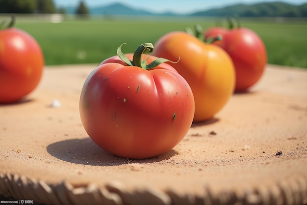 Tomates vermelhos maduros são pessoas que adoram comer deliciosas frutas vegetais orgânicos verdes produtos agrícolas seguros