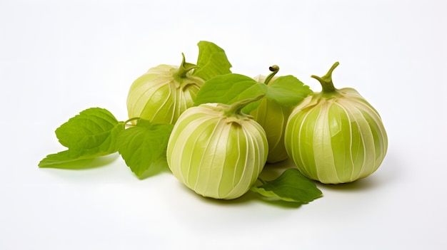 Foto tomatillo sobre un fondo blanco