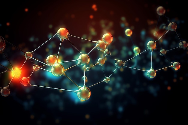 Átomo de ADN estructura macro Vidrio oxígeno Generar Ai