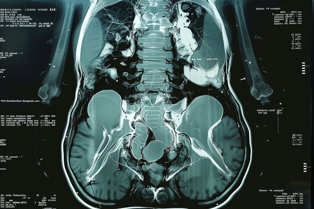 Foto tomografia computadorizada anotada da pélvis para o cancro do ovário generativo ai