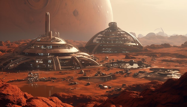 Tomorrowland en Marte vida futurista y asentamiento de colonias en el planeta Marte
