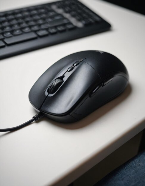 Toned Wireless Mouse in der Nähe der Tastatur