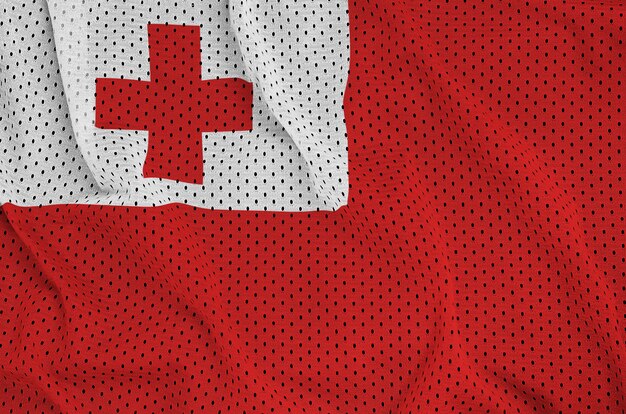 Tonga-Flagge gedruckt auf einem Sportbekleidungsgewebe aus Polyester-Nylon