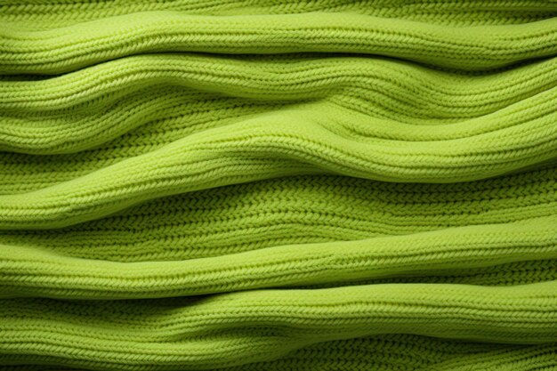 El tono de una tela de punto naturalmente vívida es verde pistacho Generativo Ai