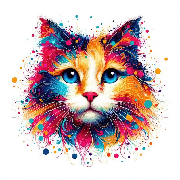 Los tonos perfectos del gato de colores