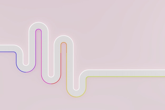 Top-Ansicht Straßenkarte Zeitleiste Infografik Vorlage Reise Konzept 3D-Rendering