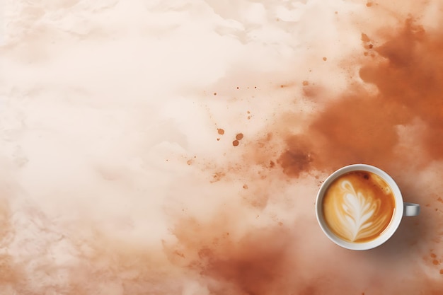 Top-Ansicht von gerösteten Kaffeebohnen, die auf weißem Hintergrund mit Kopierplatz isoliert sind
