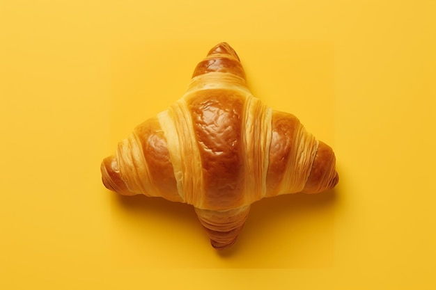 Top-View 2024 Januar-Kalender mit Croissant