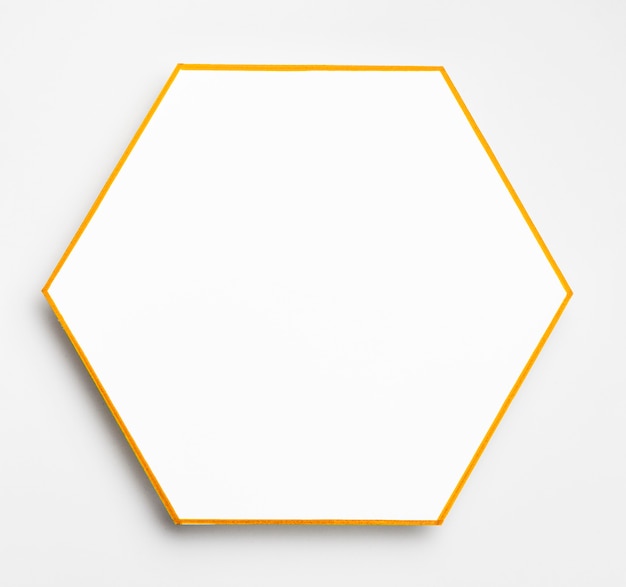 Top-View eleganter goldener Rahmen