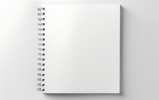 Top-View-Mockup des spiralförmigen Notepads