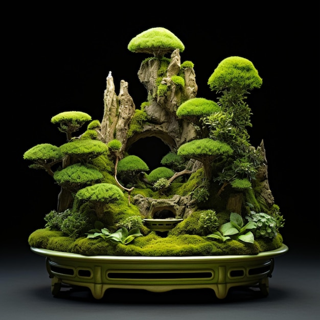 topiary bonsai scape musgo suelo bucephalandra