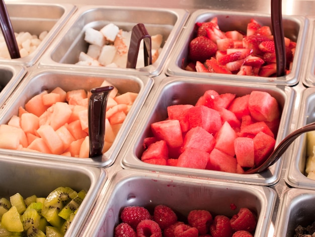 Toppings für Frozen Joghurt.