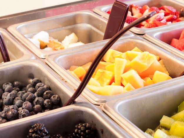 Toppings für Frozen Joghurt.