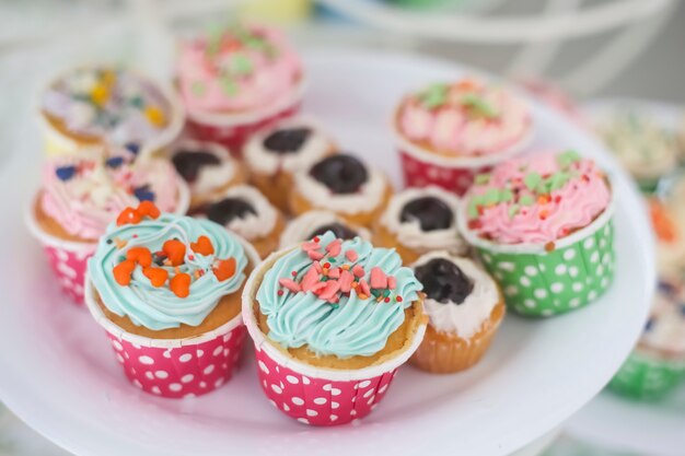 topview de cupcakes