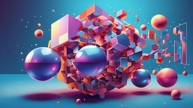 Un toque holográfico que mejora la interacción entre cubos y esferas que dan vida.