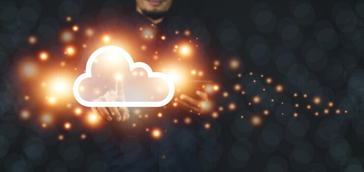 Foto toque manual en la conexión de la pantalla visual de la nube a las gafas vr metaverse tecnología ai metaverse