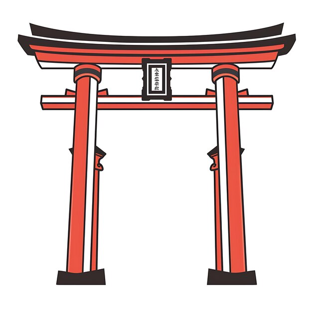 Foto torii gate com decorações de casamento xintoístas japonesas o gate concept asset design art ink ideas