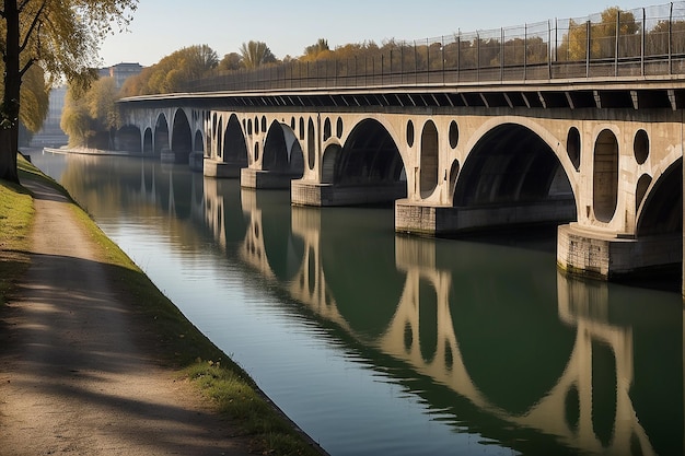 Foto torino detalhe da ponte sobre o rio po