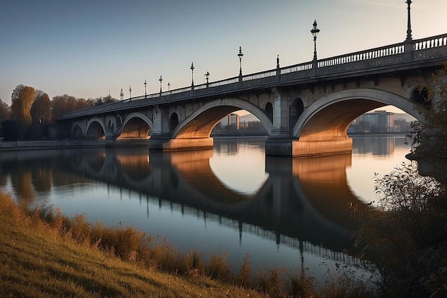 Torino detalhe da ponte sobre o rio Po