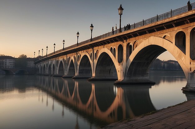 Foto torino detalle del puente sobre el río po