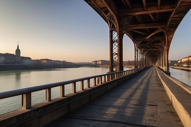 Torino detalle del puente sobre el río Po