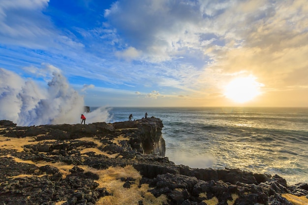 Tormenta de invierno frente a la costa de Islandia.