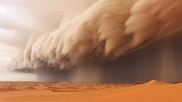 Foto una tormenta de polvo en curso