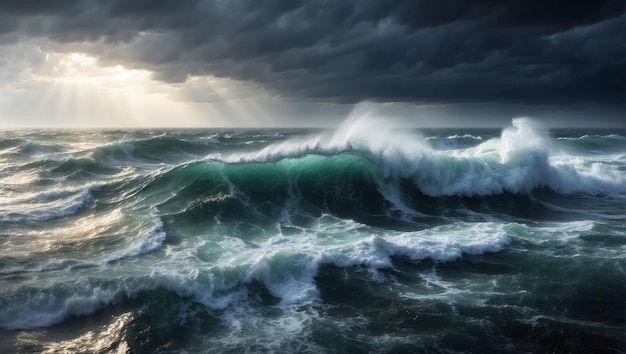 una tormenta sobre el océano