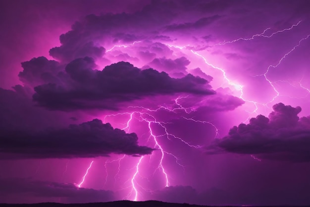 Tormenta de trueno cielo rosa tormenta de truena de fondo tormenta de trono rosa papel de pared cielo tormentoso rosa fondo cielo lluvioso nubes de tormenta Ai Generativo