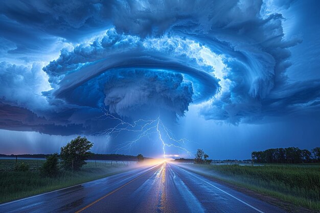 Foto tornado crepúsculo a fotógrafos caça noturna arc